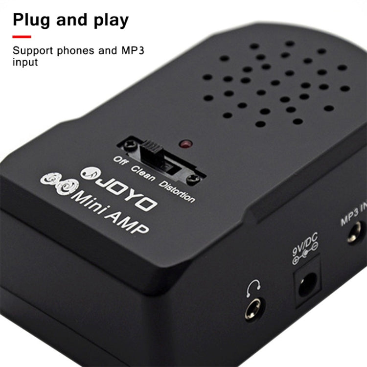 JOYO JA-01 2W เครื่องขยายเสียงกีต้าร์ขนาดใหญ่กีตาร์เบสไฟฟ้าพกพาขนาดเล็กลำโพงที่มีการบิดเบือน Timbre รองรับ MP3 / หูฟัง, JA-01
