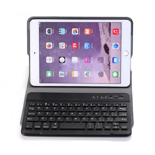 A03 สำหรับ iPad mini 3/2/1 เคสแท็บเล็ตพลิกแนวนอน ABS บางเฉียบอเนกประสงค์ + แป้นพิมพ์ Bluetooth