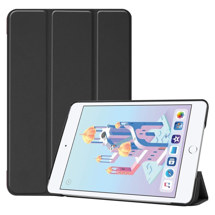 เคสหนัง PU อัจฉริยะแบบพลิกแนวนอนของคัสเตอร์สำหรับ iPad Mini 4 / Mini 5 พร้อมฟังก์ชั่นพัก / ปลุกและที่วางสามพับ, For iPad Mini 4 / Mini 5