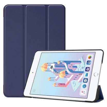 เคสหนัง PU อัจฉริยะแบบพลิกแนวนอนของคัสเตอร์สำหรับ iPad Mini 4 / Mini 5 พร้อมฟังก์ชั่นพัก / ปลุกและที่วางสามพับ, For iPad Mini 4 / Mini 5