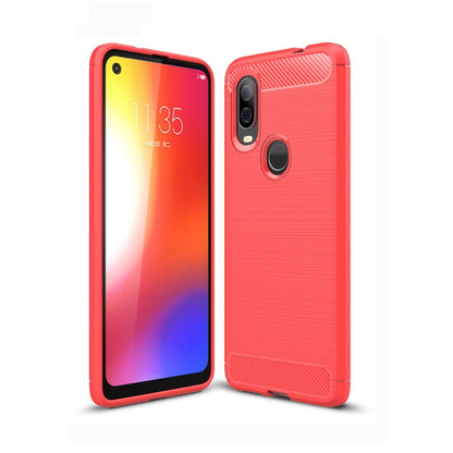 เคส TPU คาร์บอนไฟเบอร์เนื้อแปรงสำหรับ Motorola P40, For Motorola P40
