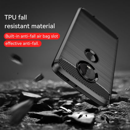 เคส TPU คาร์บอนไฟเบอร์เนื้อแปรงสำหรับ Motorola Moto Z4 Play, For Motorola Moto Z4 Play