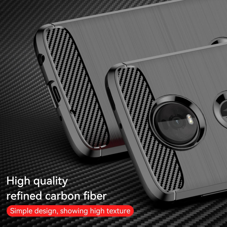 เคส TPU คาร์บอนไฟเบอร์เนื้อแปรงสำหรับ Motorola Moto Z4 Play, For Motorola Moto Z4 Play