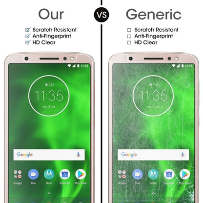 ฟิล์มกระจกนิรภัย 0.26 มม. 9H 2.5D สำหรับ Motorola Moto G6, For Moto G6 (1 PC)