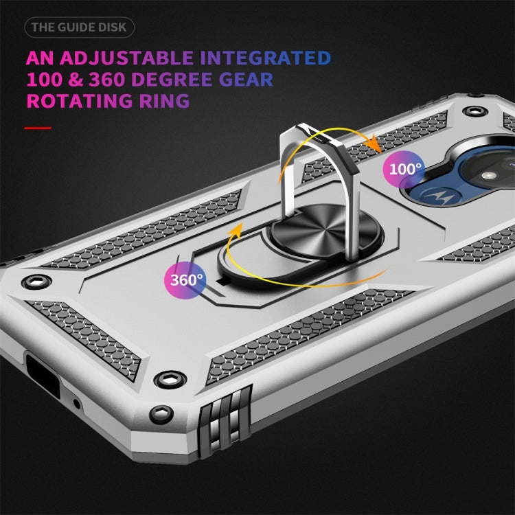 เคสป้องกัน TPU + PC กันกระแทกเกราะสำหรับ Motorola Moto G7 Power พร้อมตัวยึดแบบหมุนได้ 360 องศา, For Motorola Moto G7 Power