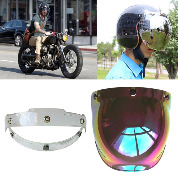 Soman รถจักรยานยนต์ Bubble Visor เปิดหน้า Visor หมวกกันน็อคกระจกหน้ารถพร้อมกรอบโปร่งใส