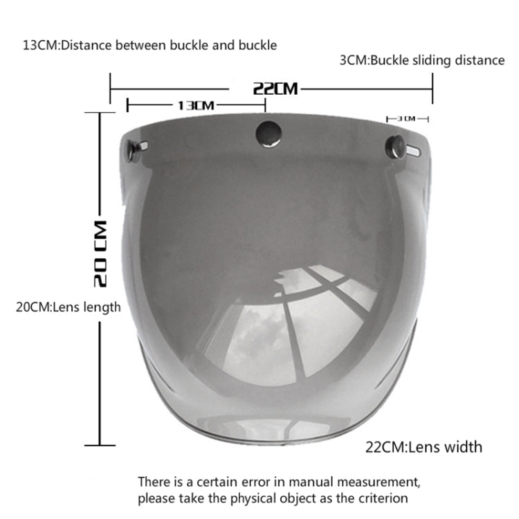 Soman รถจักรยานยนต์ Bubble Visor เปิดหน้า Visor หมวกกันน็อคกระจกหน้ารถพร้อมกรอบโปร่งใส