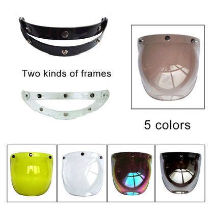 Soman รถจักรยานยนต์ Bubble Visor เปิดหน้า Visor หมวกกันน็อคกระจกหน้ารถพร้อมกรอบโปร่งใส