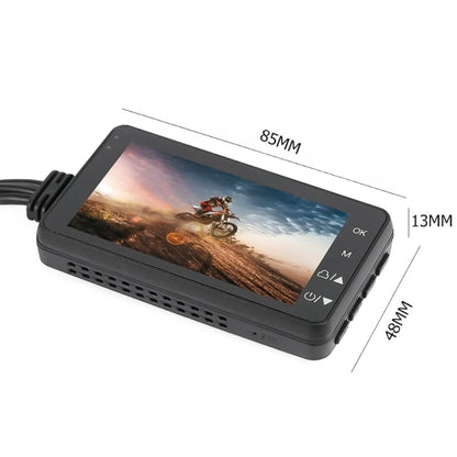 MT-80 3.0 นิ้ว 140 องศามุมกว้างวิดีโอ HD รถจักรยานยนต์ DVR กล้องคู่, รองรับการ์ด TF (สูงสุด 32GB), MT-80