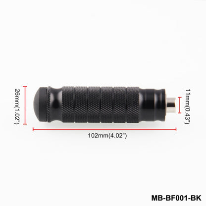 MB-BF001-BK แป้นเหยียบเบาะหลังแบบดัดแปลงสำหรับรถจักรยานยนต์สากล 1 คู่, MB-BF001-BK