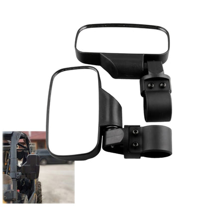 MB-MR016-BK 2 PCS รถจักรยานยนต์ UTV ดัดแปลงกระจกมองข้างสำหรับ UTV 1.75 นิ้วและ 2 นิ้ว Roll Cage, MB-MR016-BK