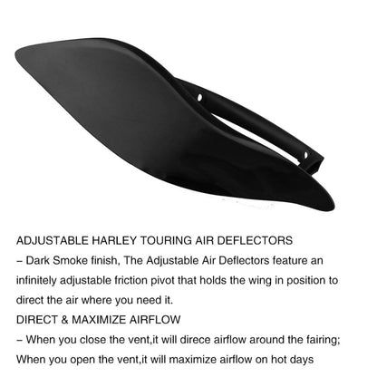 MB-OT360 2 ชิ้นปรับอากาศ Deflectors ปีกด้านข้าง Fairing ฝาครอบด้านข้างโล่สำหรับ 2014-2019 Harley Davidson Touring Electra / Street / Tri Glide / CVO, Side Cover Shield