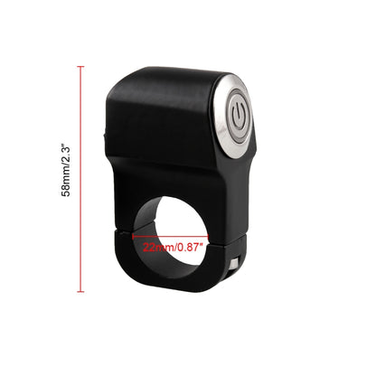MB-BS001-R รถจักรยานยนต์รถจักรยานยนต์สวิทช์ 22mm สวิทช์ยึดแฮนด์ไฟหน้าอันตรายไฟเบรคพร้อมไฟแสดงสถานะ