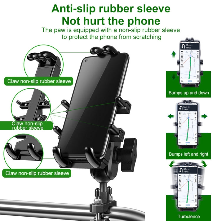 U-รูปBolt Ball-Headรถจักรยานยนต์Handlebar Multi-Functionแปด-Jawอลูมิเนียมโทรศัพท์นำทางวงเล็บAnti-Theftลูกบิด, U-shaped Bolt+Anti-theft Knobs