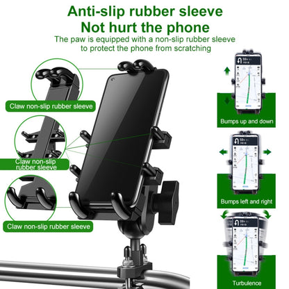 U-รูปBolt Ball-Headรถจักรยานยนต์Handlebar Multi-Functionแปด-Jawอลูมิเนียมโทรศัพท์นำทางวงเล็บAnti-Theftลูกบิด, U-shaped Bolt+Anti-theft Knobs