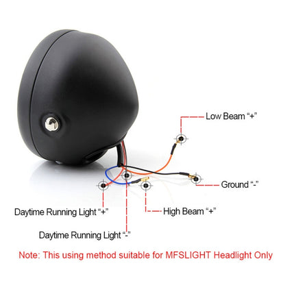 รถจักรยานยนต์ 5.75 นิ้วไฟหน้าโคมไฟย้อนยุคไฟ LED DC12V / 40W/ 6000K / 2800LM, Retro Lamp LED Light