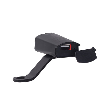 รถจักรยานยนต์กันน้ำ DC 8-32V 5V / 1.2A กระจกมองหลังอะแดปเตอร์ชาร์จโทรศัพท์ USB พร้อมไฟแสดงสถานะ, 1 USB Port