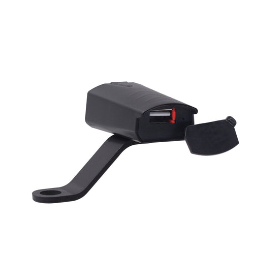 รถจักรยานยนต์กันน้ำ DC 8-32V 5V / 1.2A กระจกมองหลังอะแดปเตอร์ชาร์จโทรศัพท์ USB พร้อมไฟแสดงสถานะ, 1 USB Port