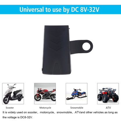 รถจักรยานยนต์กันน้ำ DC 8-32V 5V / 1.2A กระจกมองหลังอะแดปเตอร์ชาร์จโทรศัพท์ USB พร้อมไฟแสดงสถานะ, 1 USB Port