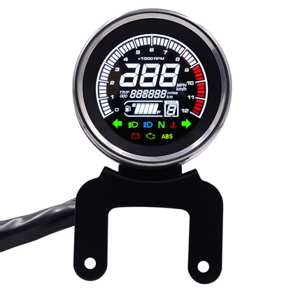 Universal รถจักรยานยนต์ Multi-Functional LED Digital Meter ไฟแสดงสถานะเครื่องวัดวามเร็วเครื่องวัดระยะทาง Speedometer มิเตอร์น้ำมัน, LED Digital Meter