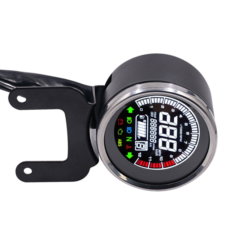 Universal รถจักรยานยนต์ Multi-Functional LED Digital Meter ไฟแสดงสถานะเครื่องวัดวามเร็วเครื่องวัดระยะทาง Speedometer มิเตอร์น้ำมัน, LED Digital Meter