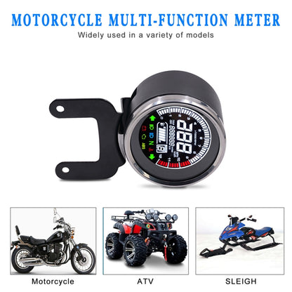Universal รถจักรยานยนต์ Multi-Functional LED Digital Meter ไฟแสดงสถานะเครื่องวัดวามเร็วเครื่องวัดระยะทาง Speedometer มิเตอร์น้ำมัน, LED Digital Meter