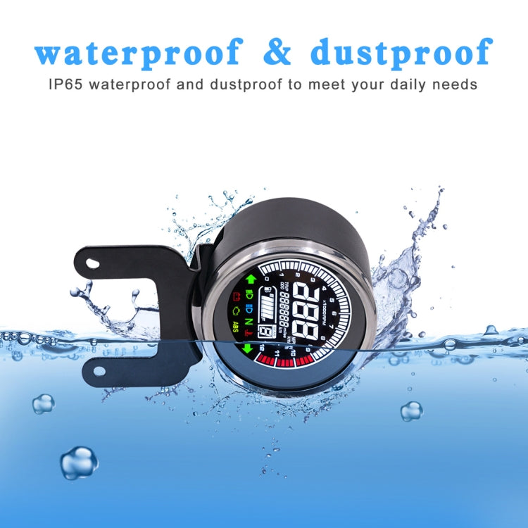 Universal รถจักรยานยนต์ Multi-Functional LED Digital Meter ไฟแสดงสถานะเครื่องวัดวามเร็วเครื่องวัดระยะทาง Speedometer มิเตอร์น้ำมัน, LED Digital Meter