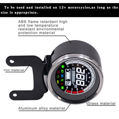 Universal รถจักรยานยนต์ Multi-Functional LED Digital Meter ไฟแสดงสถานะเครื่องวัดวามเร็วเครื่องวัดระยะทาง Speedometer มิเตอร์น้ำมัน, LED Digital Meter