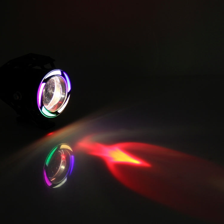 U7 10W 1000LM CREE LED กันน้ำ IP67 ไฟหน้าพร้อมไฟดวงตาแองเจิลสำหรับรถจักรยานยนต์ / SUV, DC 12V, U7 10W 1000LM White Light