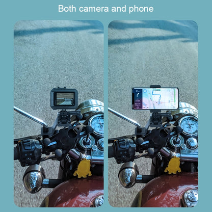 RUIGPRO ที่วางมือจับรถจักรยานยนต์อัลลอยด์สำหรับกล้อง GoPro/ Insta360/DJI OSMO Sport