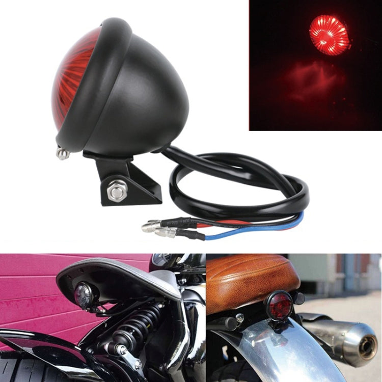 Speedpark 12V รถจักรยานยนต์ ไฟท้ายแบบดัดแปลงไฟเบรกสำหรับ Harley, For Harley(Black), For Harley(Black Red), For Harley(Silver+Black), For Harley(Silver+Red)