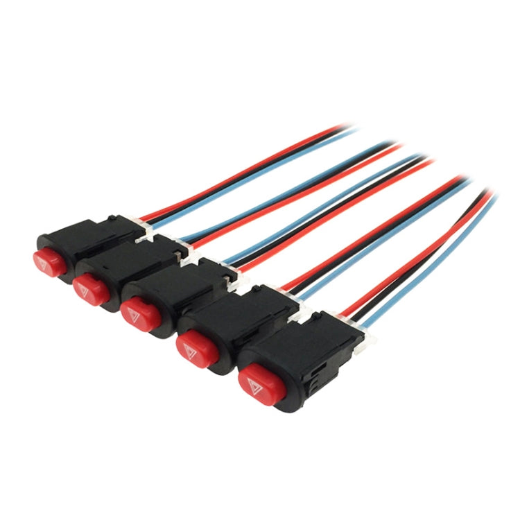 5 ชิ้นรถจักรยานยนต์ sScooter ดัดแปลงสวิตช์ไฟเตือนกระพริบคู่, Double Flashing Warning Light Switch