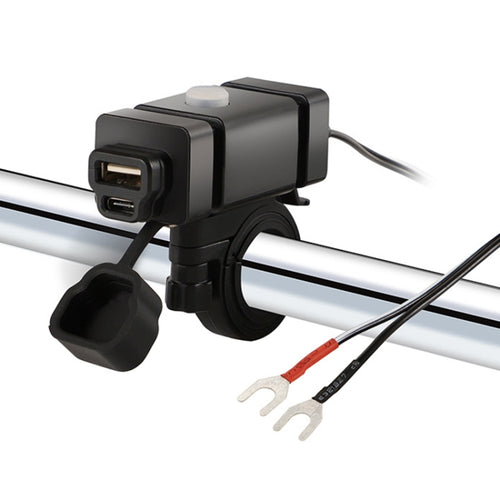 ที่ชาร์จโทรศัพท์มือถือรถจักรยานยนต์ QC3.0 PD Fast Charge Charger U-type Terminal, U-type Terminal