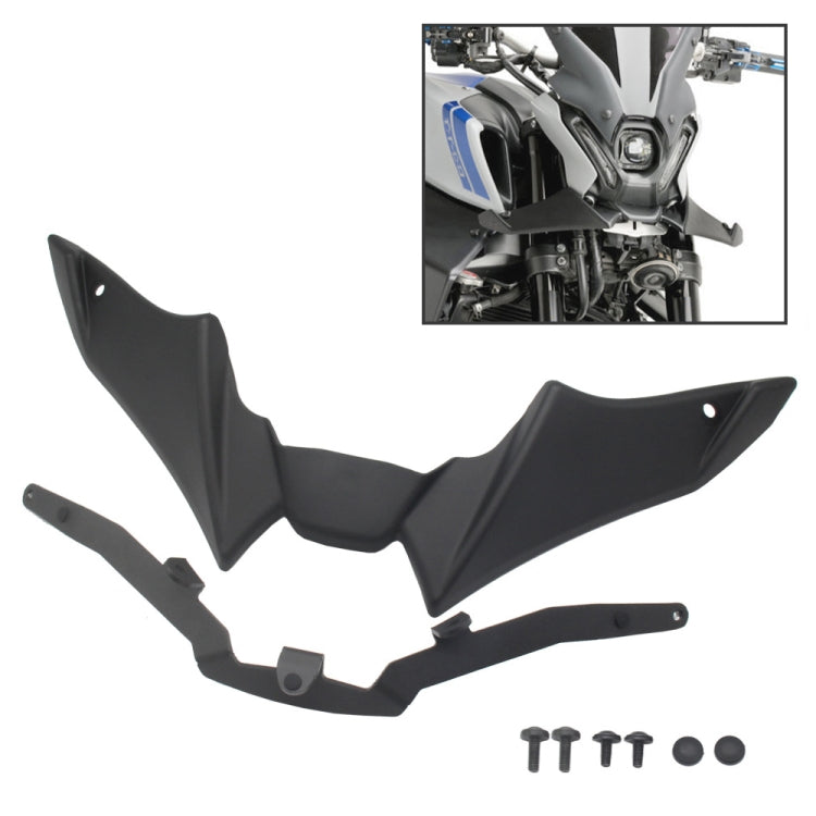 สำหรับ Yamaha MT-09 2021-2023 รถจักรยานยนต์กีฬา Downforce Naked ด้านหน้าสปอยเลอร์ Aerodynamic Wind Deflector, MO-TF009 (Black), MO-TF009 (Carbon