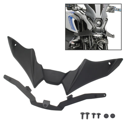 สำหรับ Yamaha MT-09 2021-2023 รถจักรยานยนต์กีฬา Downforce Naked ด้านหน้าสปอยเลอร์ Aerodynamic Wind Deflector, MO-TF009 (Black), MO-TF009 (Carbon