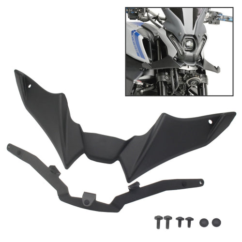 สำหรับ Yamaha MT-09 2021-2023 รถจักรยานยนต์กีฬา Downforce Naked ด้านหน้าสปอยเลอร์ Aerodynamic Wind Deflector, MO-TF009 (Black), MO-TF009 (Carbon