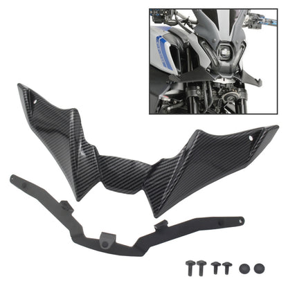 สำหรับ Yamaha MT-09 2021-2023 รถจักรยานยนต์กีฬา Downforce Naked ด้านหน้าสปอยเลอร์ Aerodynamic Wind Deflector, MO-TF009 (Black), MO-TF009 (Carbon