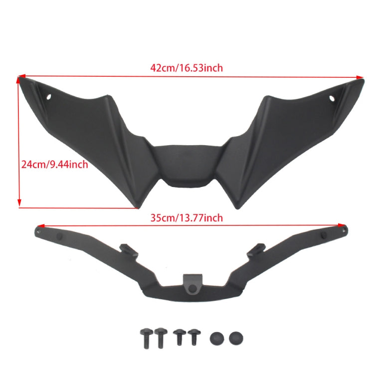 สำหรับ Yamaha MT-09 2021-2023 รถจักรยานยนต์กีฬา Downforce Naked ด้านหน้าสปอยเลอร์ Aerodynamic Wind Deflector, MO-TF009 (Black), MO-TF009 (Carbon