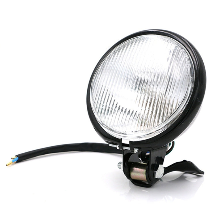 4 นิ้วรถจักรยานยนต์กระจกสีดำ Retro โคมไฟ LED ไฟหน้าการปรับเปลี่ยนอุปกรณ์เสริม, 4 inch Black Shell Glass Retro Lamp