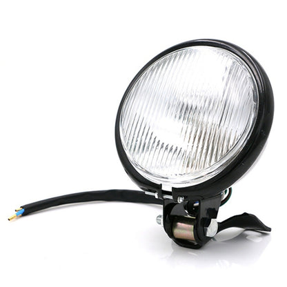 4 นิ้วรถจักรยานยนต์กระจกสีดำ Retro โคมไฟ LED ไฟหน้าการปรับเปลี่ยนอุปกรณ์เสริม, 4 inch Black Shell Glass Retro Lamp