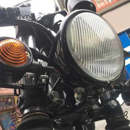 4 นิ้วรถจักรยานยนต์กระจกสีดำ Retro โคมไฟ LED ไฟหน้าการปรับเปลี่ยนอุปกรณ์เสริม, 4 inch Black Shell Glass Retro Lamp