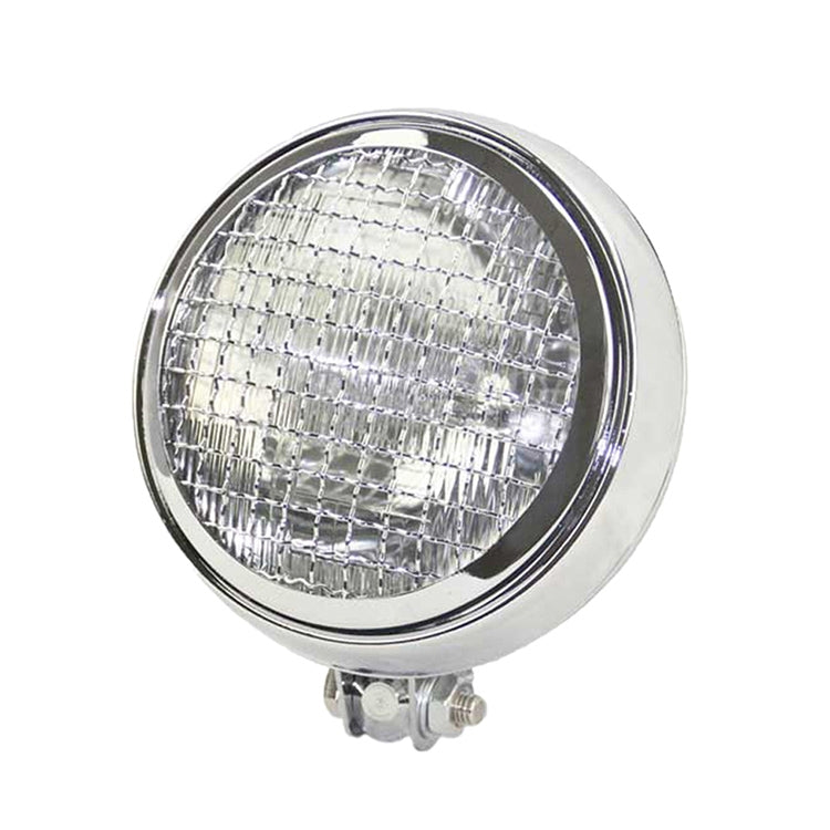 รถจักรยานยนต์ Silver Shell Harley ไฟหน้า Retro โคมไฟ LED อุปกรณ์ปรับเปลี่ยนไฟ, Silver Shell Headlight Retro Lamp