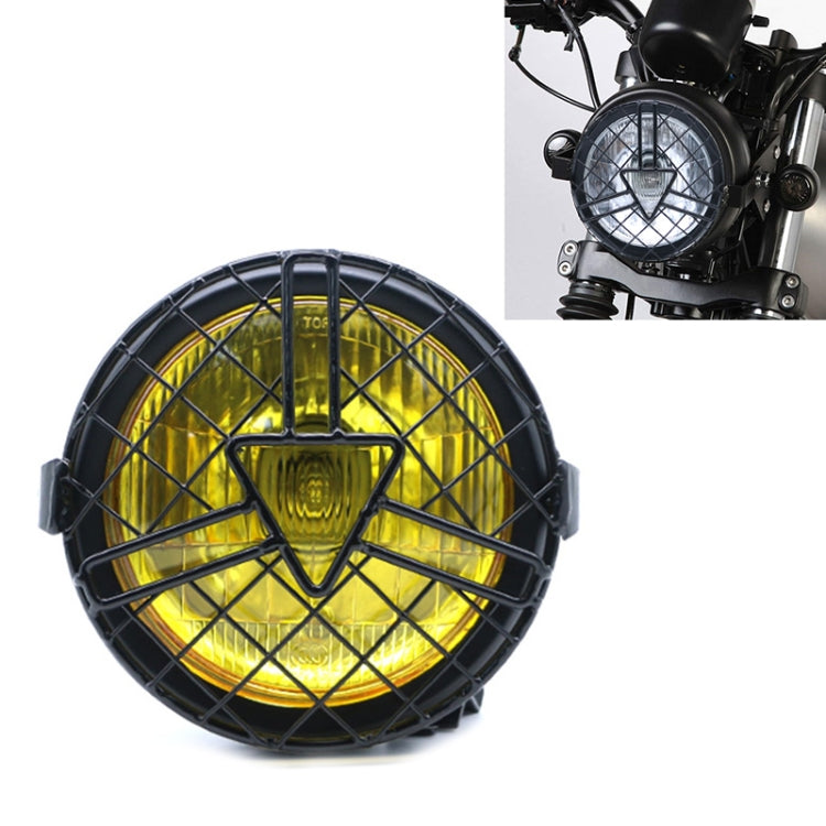 รถจักรยานยนต์ Arrowhead Reticular Retro โคมไฟ LED การปรับเปลี่ยนไฟหน้าอุปกรณ์เสริมสำหรับ CG125 / GN125, DM-DD-1995, DM-DD-1995 (Yellow)