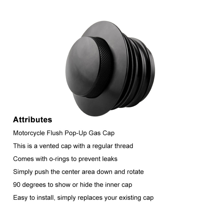 รถจักรยานยนต์ Flush Pop-up Gas Cap พร้อม O-ring สำหรับ Harley Davidson