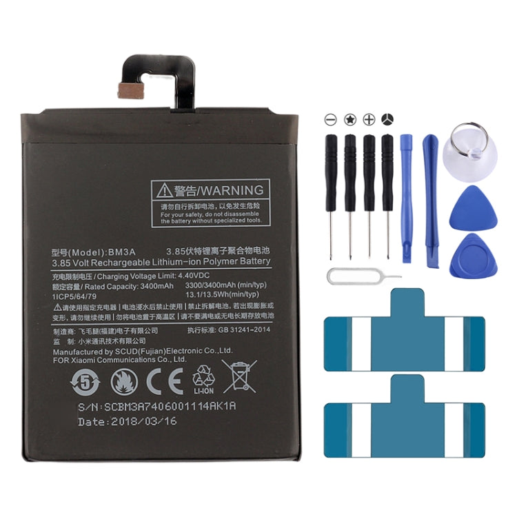BM3A 3400mAh สำหรับ Xiaomi Mi Note 3 แบตเตอรี่ลิเธียมโพลิเมอร์, For Xiaomi Mi Note 3