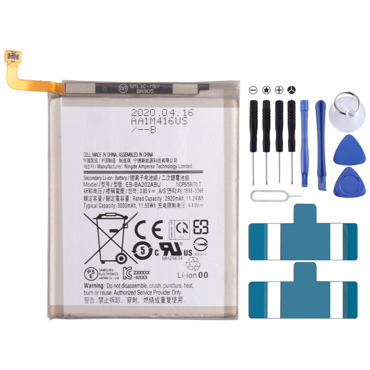 ต้นฉบับ 3000mAh EB-BA202ABU เปลี่ยนแบตเตอรี่ Li-Ion สำหรับ Samsung Galaxy A10e SM-A102/A20E SM-A202, For Samsung Galaxy A10e