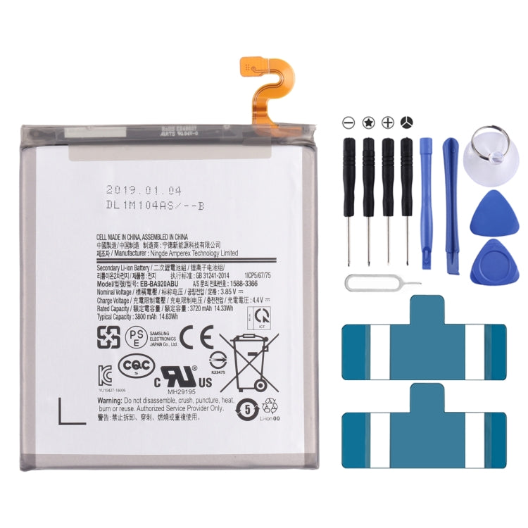 Original 3800mAh EB-BA920ABU เปลี่ยนแบตเตอรี่ Li-Ion สำหรับ Samsung Galaxy A9 2018 SM-A920/A9 Star Pro/A9s, For Samsung Galaxy A9 2018