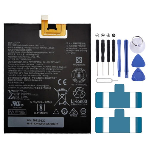 4050mAh L16D1P32 สำหรับแบตเตอรี่ Li-Polymer Lenovo Phab2, For Lenovo Phab2