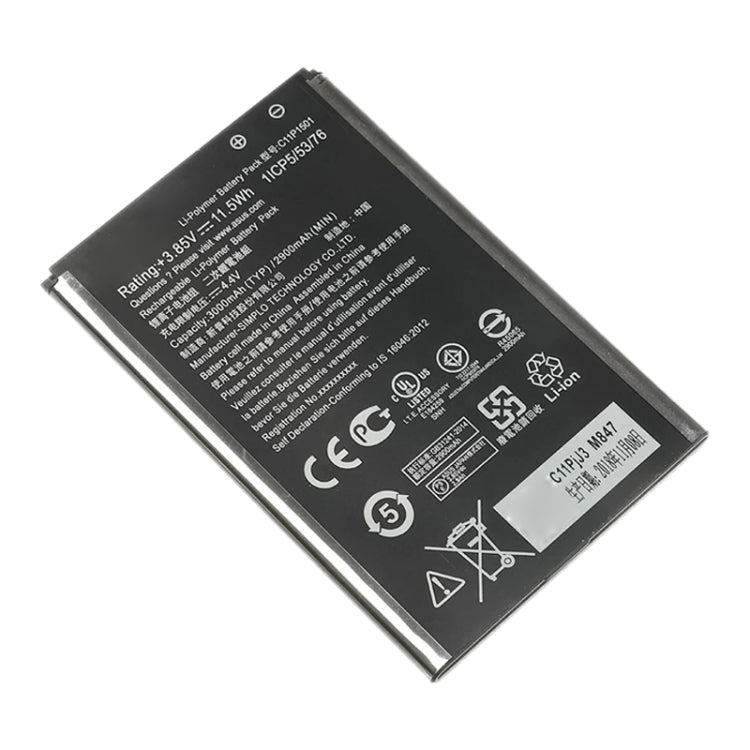 2900mAh C11P1501 แบตเตอรี่ Li-Polymer สำหรับ Asus ZenFone 2 เลเซอร์/Zenfone Selfie ZD551KL ZE601KL ZE550KL, For Asus ZenFone 2 Laser
