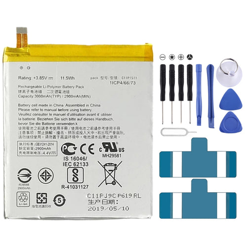 2900mAh C11P1511 สำหรับ Asus ZenFone 3 ZE552KL Li-Polymer แบตเตอรี่, For Asus ZenFone 3 ZE552KL